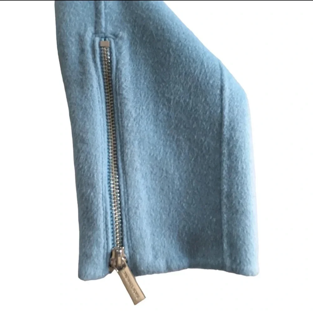 MICHAEL Michael Kors, Blue Wool Moto Jacket, Size Medium - Picture 5 of 8